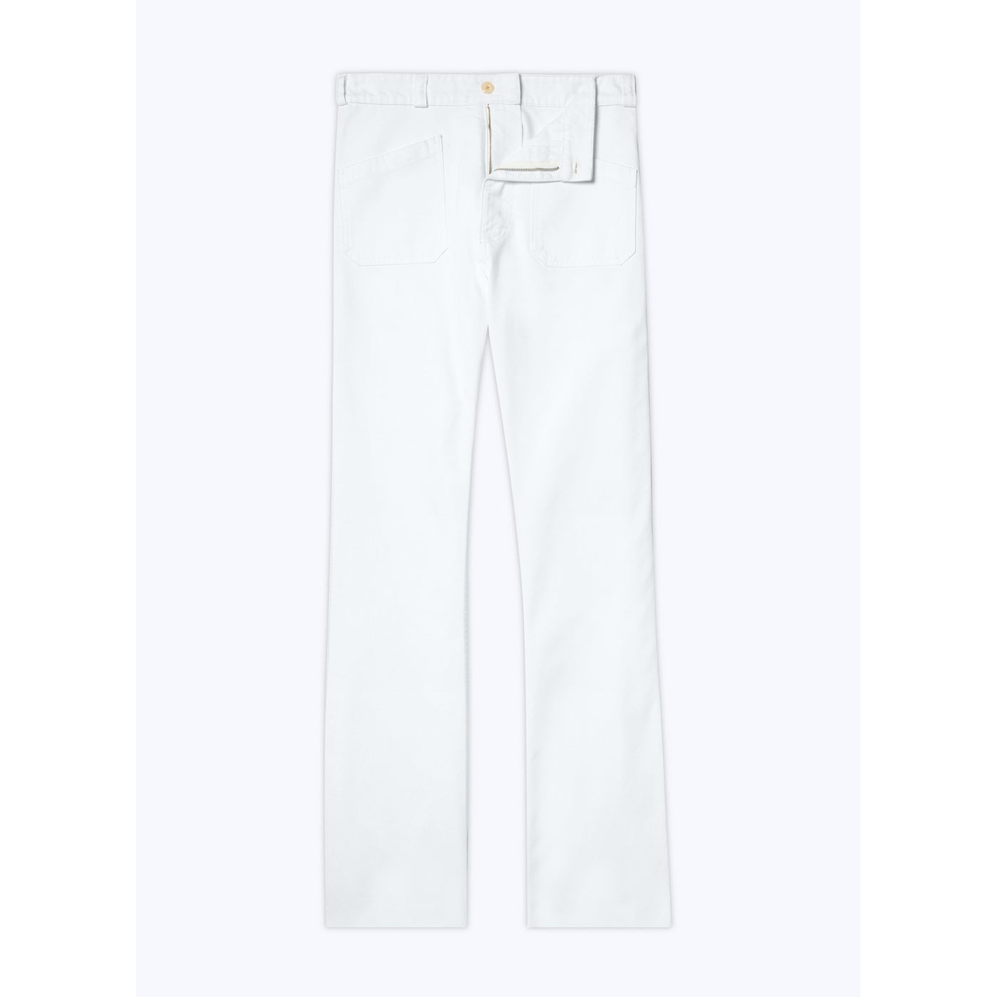 Pantalones con bolsillo de parche - Blanco