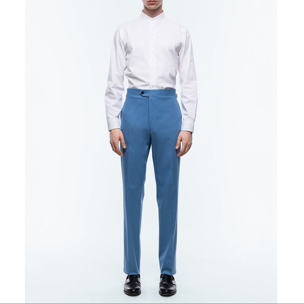Schmal Geschnittene Chino Aus Bio-Baumwolle - Blau