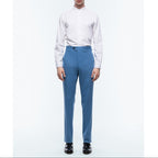 Schmal Geschnittene Chino Aus Bio-Baumwolle - Blau
