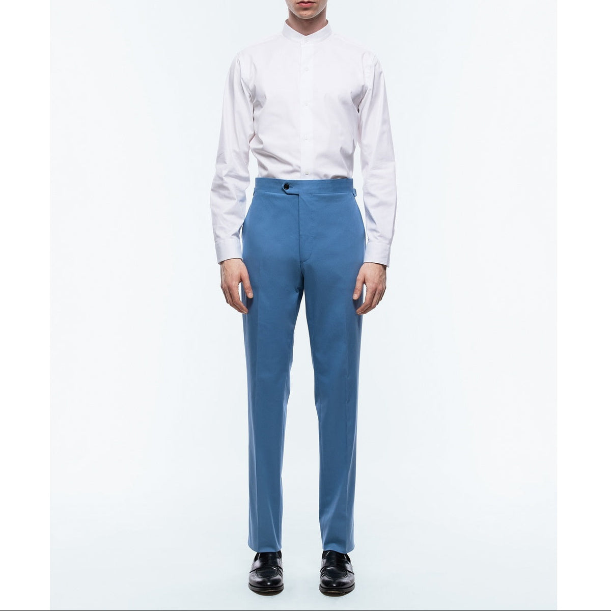 Schmal Geschnittene Chino Aus Bio-Baumwolle - Blau