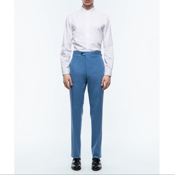 Schmal Geschnittene Chino Aus Bio-Baumwolle - Blau