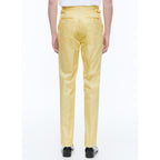 Fursac - Chino Ajusté En Coton Biologique - Jaune Pâle