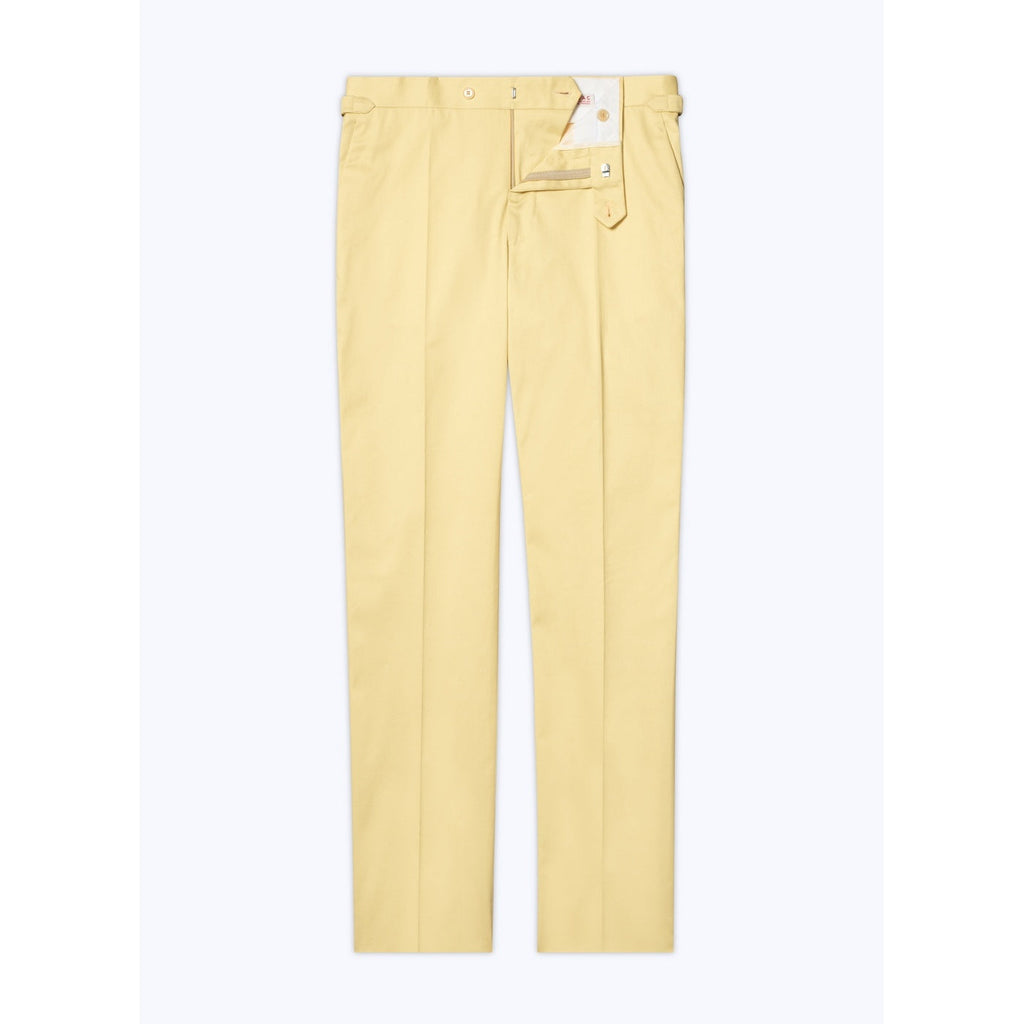 Fursac - Chino Ajusté En Coton Biologique - Jaune Pâle