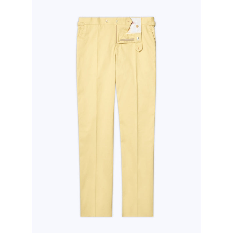 Chinos ajustados de algodón orgánico - Amarillo Pálido