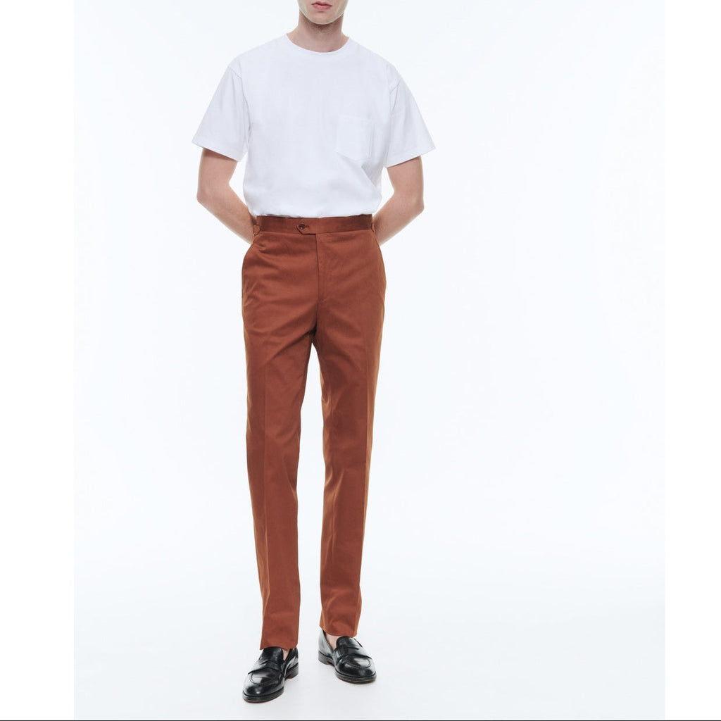 Fursac - Chino Ajusté En Coton Biologique - Camel
