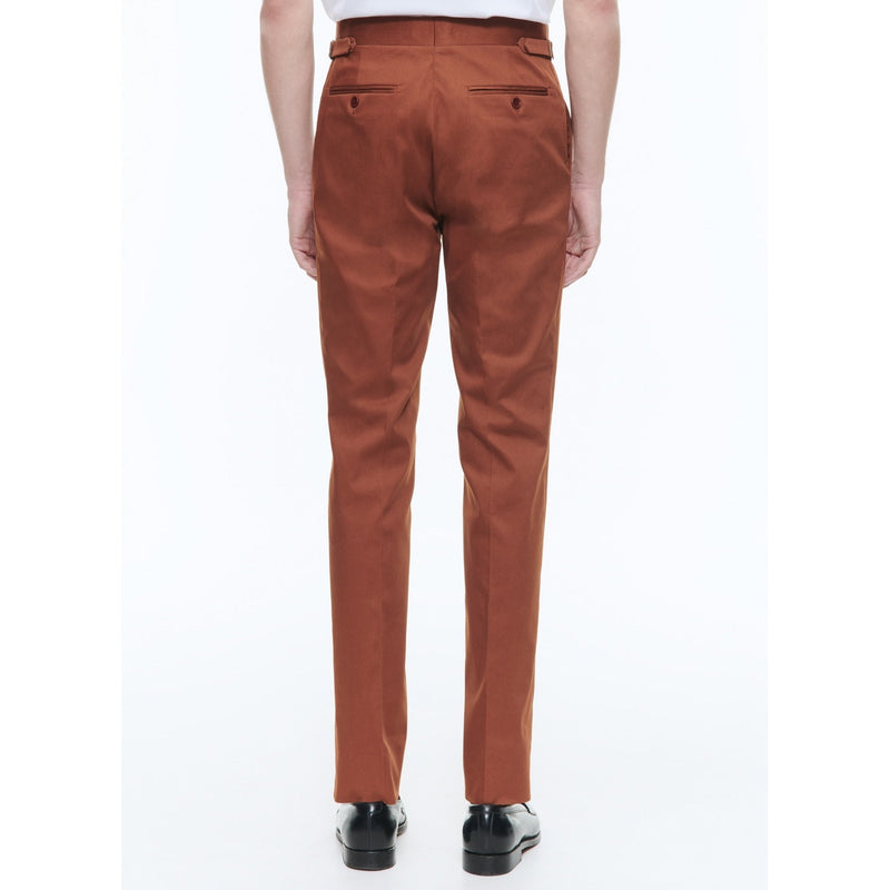 Fitted Chinos In Organic Cotton - Camel