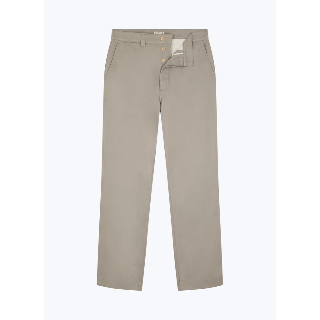 Fursac - Pantalón Chino De Sarga De Algodón - Beige