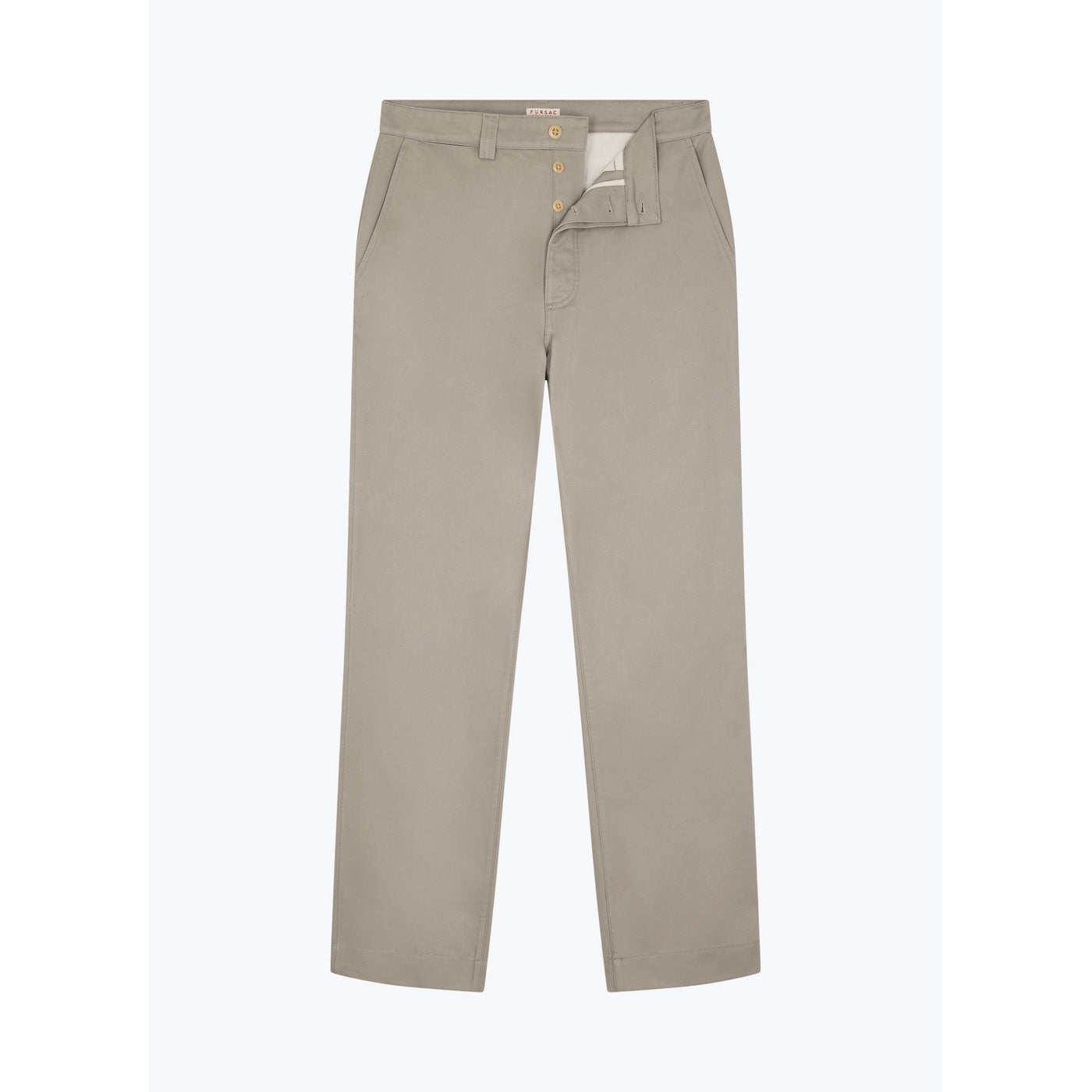 Fursac - Pantalón Chino De Sarga De Algodón - Beige