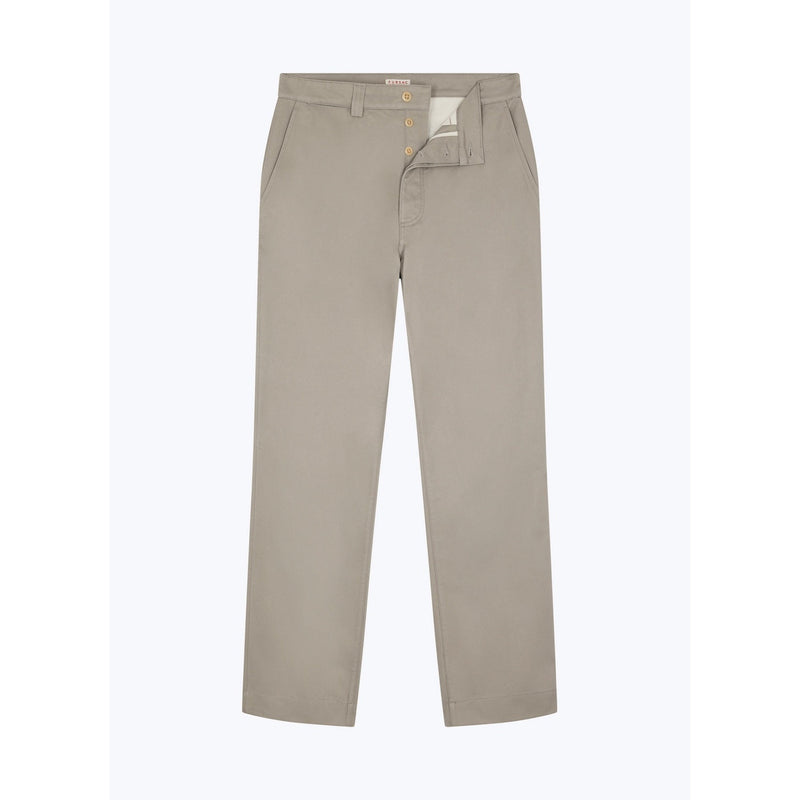 Fursac - Pantalón Chino De Sarga De Algodón - Beige