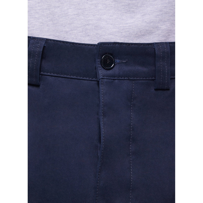 Fursac - Pantalón Chino De Sarga De Algodón - Azul Marino