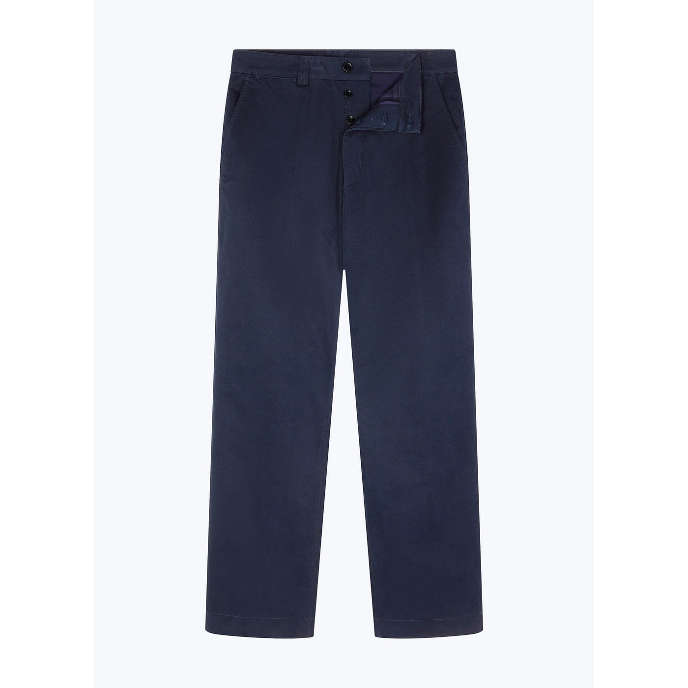 Fursac - Pantalón Chino De Sarga De Algodón - Azul Marino