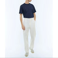 Straight Cotton Serge Chinos - White