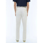 Straight Cotton Serge Chinos - White