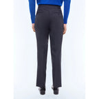 Pantalon Droit En Laine Certifiée - Gris Foncé