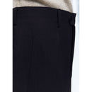 Pantalon Droit En Flanelle De Laine - Bleu