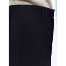 Straight Wool Flannel Trousers - Blue