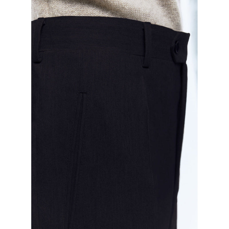 Straight Wool Flannel Trousers - Blue