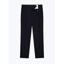 Straight Wool Flannel Trousers - Blue