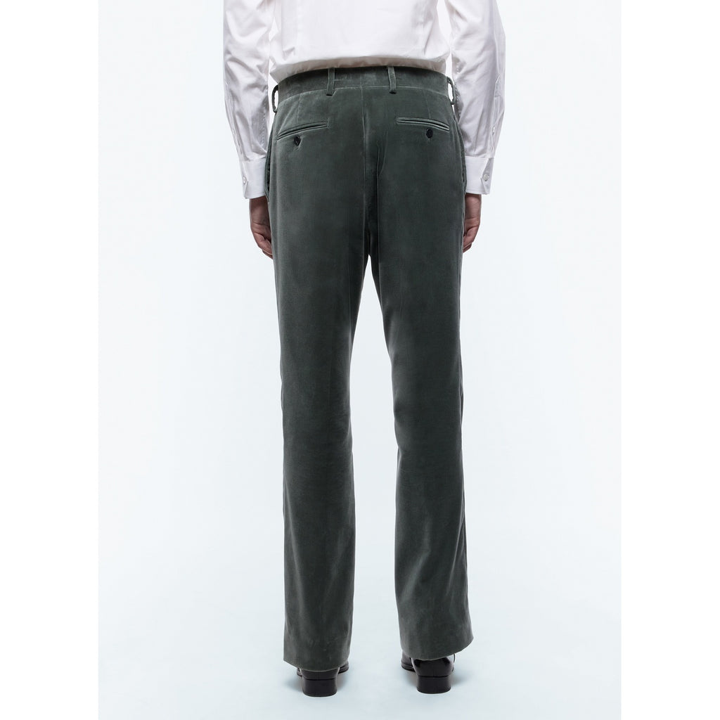 Velvet Suit Trousers - Sage Green