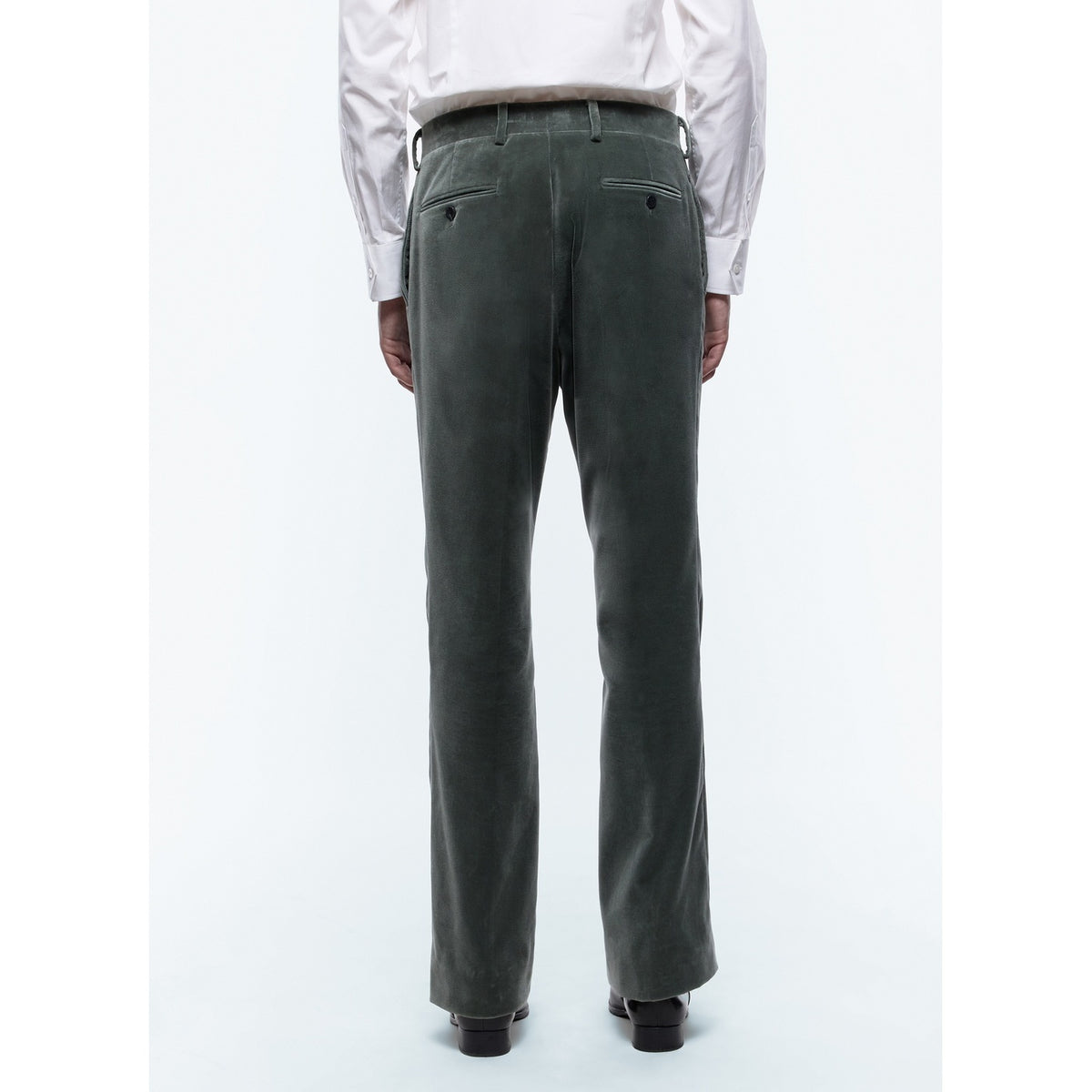 Velvet Suit Trousers - Sage Green