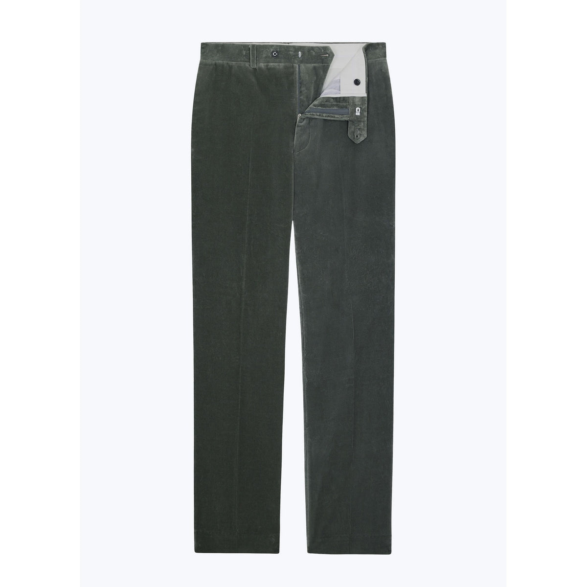 Velvet Suit Trousers - Sage Green