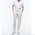 Certified Wool And Cotton Joggers - Ecru