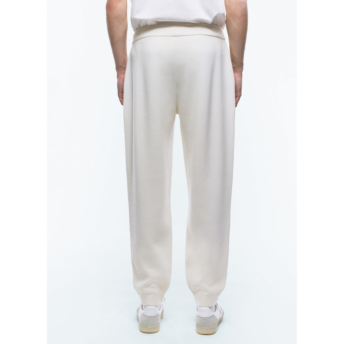 Certified Wool And Cotton Joggers - Ecru