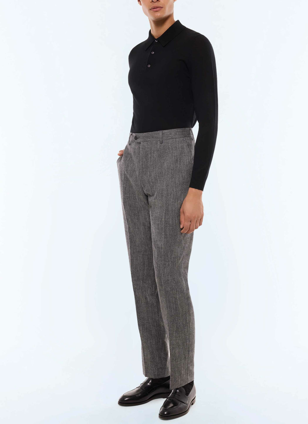 Pantalon À Chevrons - Acier