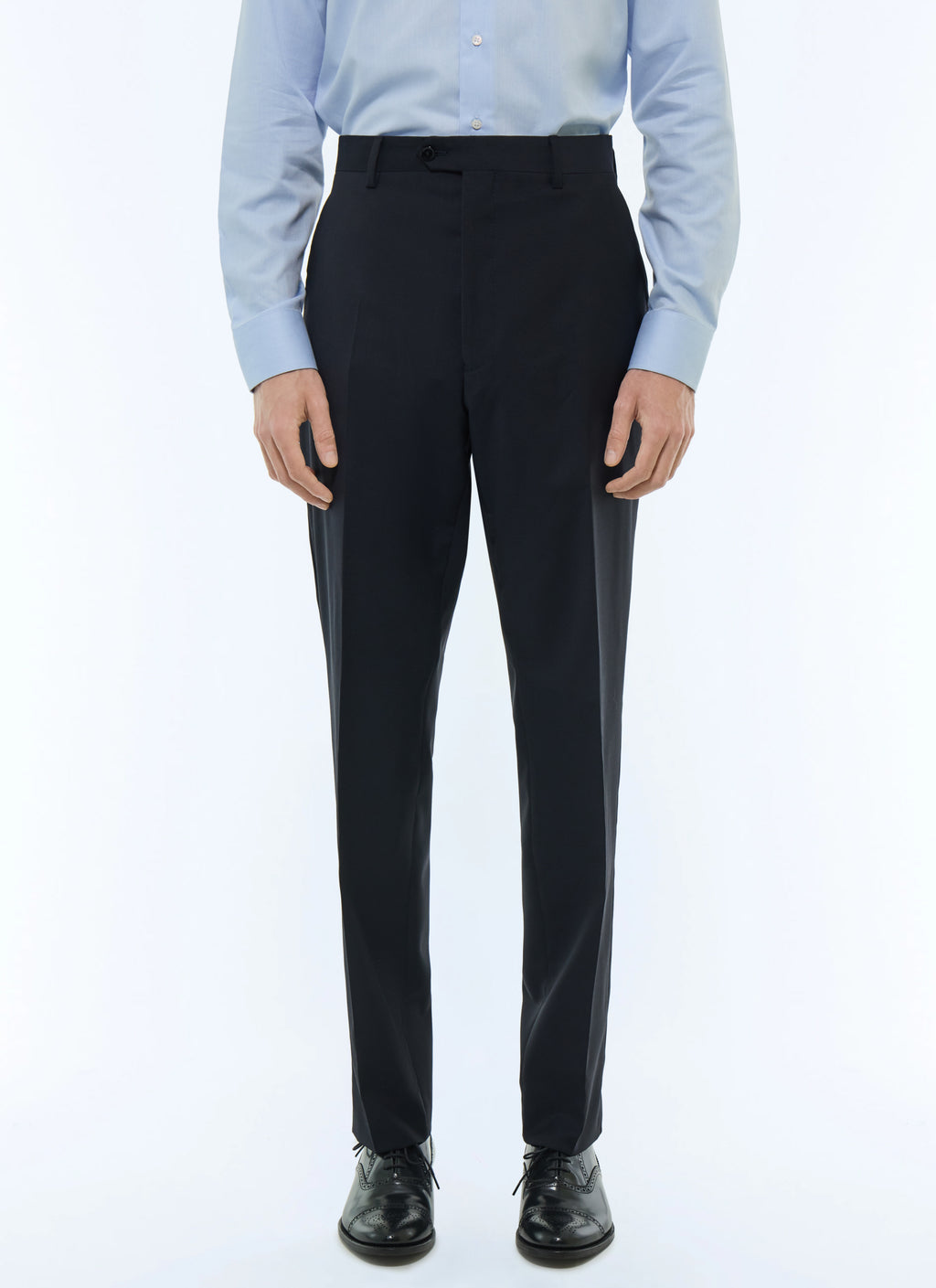 Plain Suit Trousers - Navy