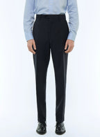Plain Suit Trousers - Navy