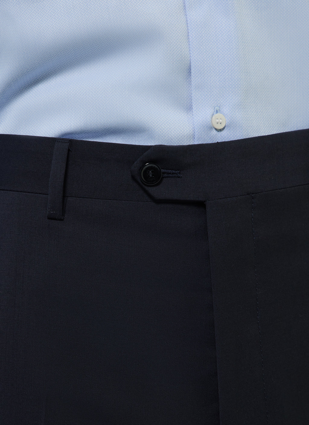 Plain Suit Trousers - Navy