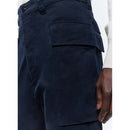 Pantalon Cargo En Twill De Coton - Bleu Marine