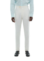 Pantalon En Lin Sans Pinces - Blanc