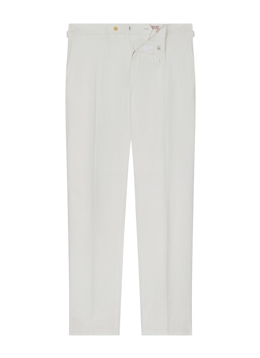 Pantalon En Lin Sans Pinces - Blanc