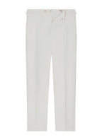 Pantalon En Lin Sans Pinces - Blanc