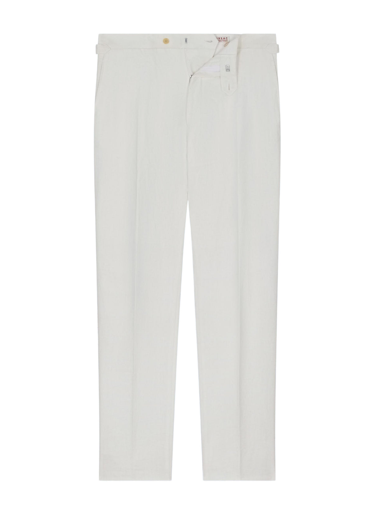Pantalon En Lin Sans Pinces - Blanc