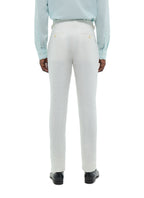 Pantalon En Lin Sans Pinces - Blanc