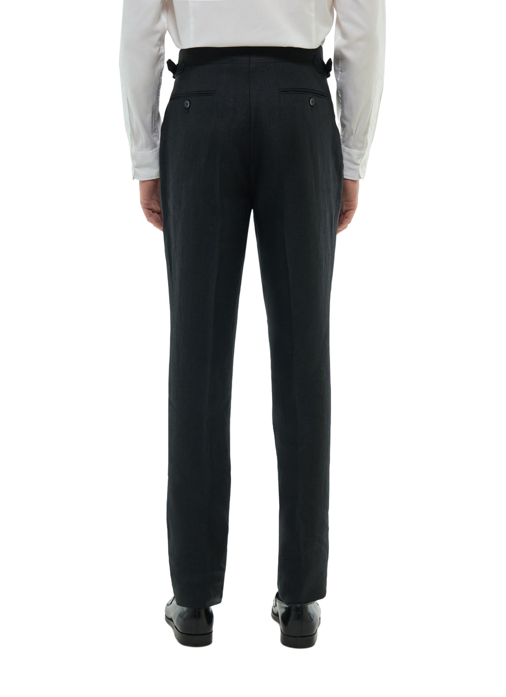 Pantalon En Lin Sans Pinces - Noir