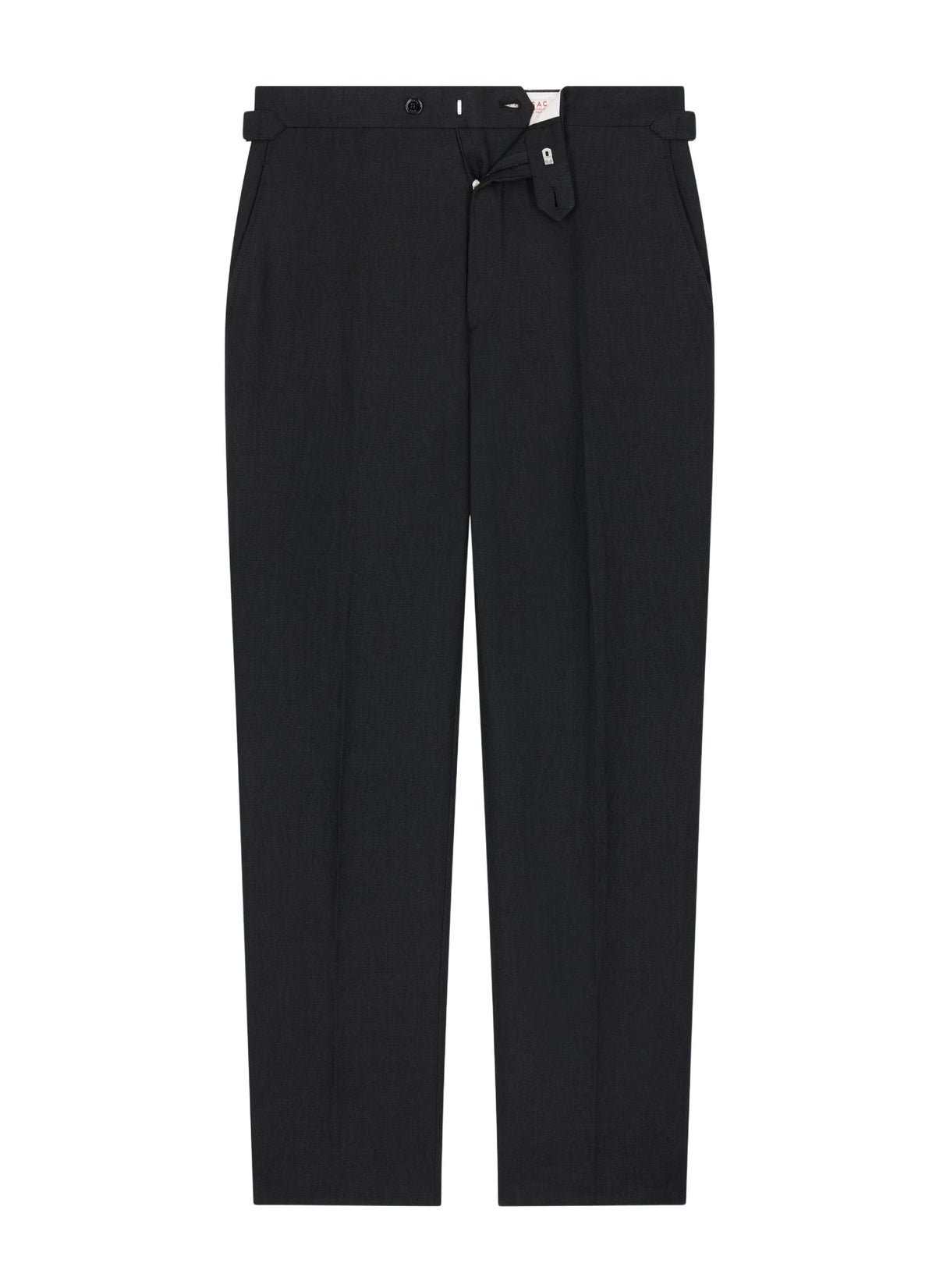 Pantalon En Lin Sans Pinces - Noir