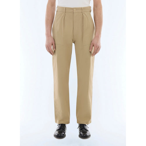 Pantalon Cargo En Serge De Coton - Beige