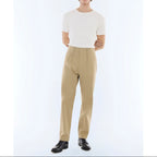 Cotton Serge Cargo Pants - Beige