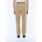 Cotton Serge Cargo Pants - Beige