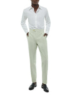 Pantalon En Seersucker Rayé - Vert Pâle