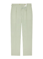 Pantalon En Seersucker Rayé - Vert Pâle