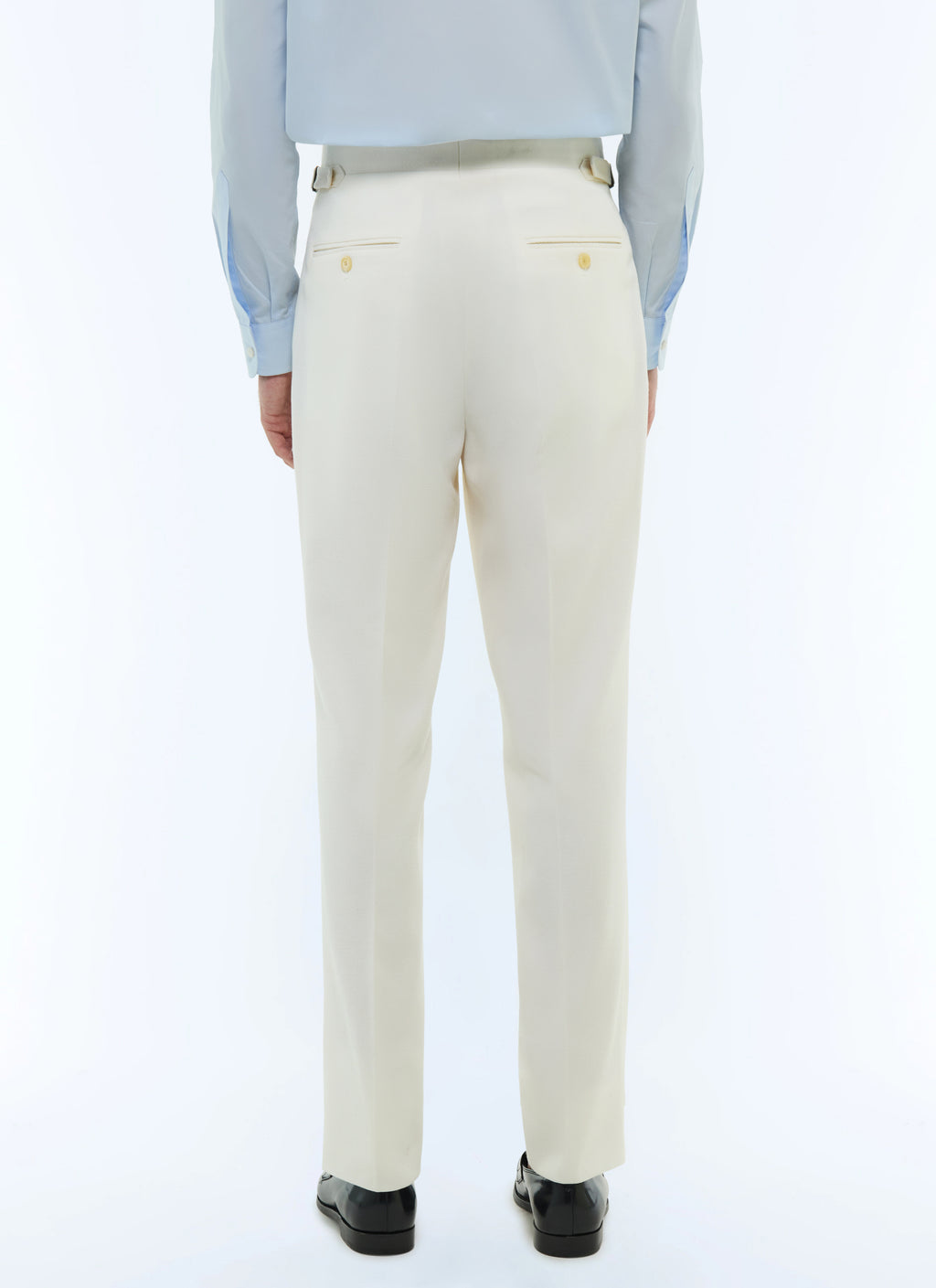 Pantalon À Pli En Twill Épais - Écru