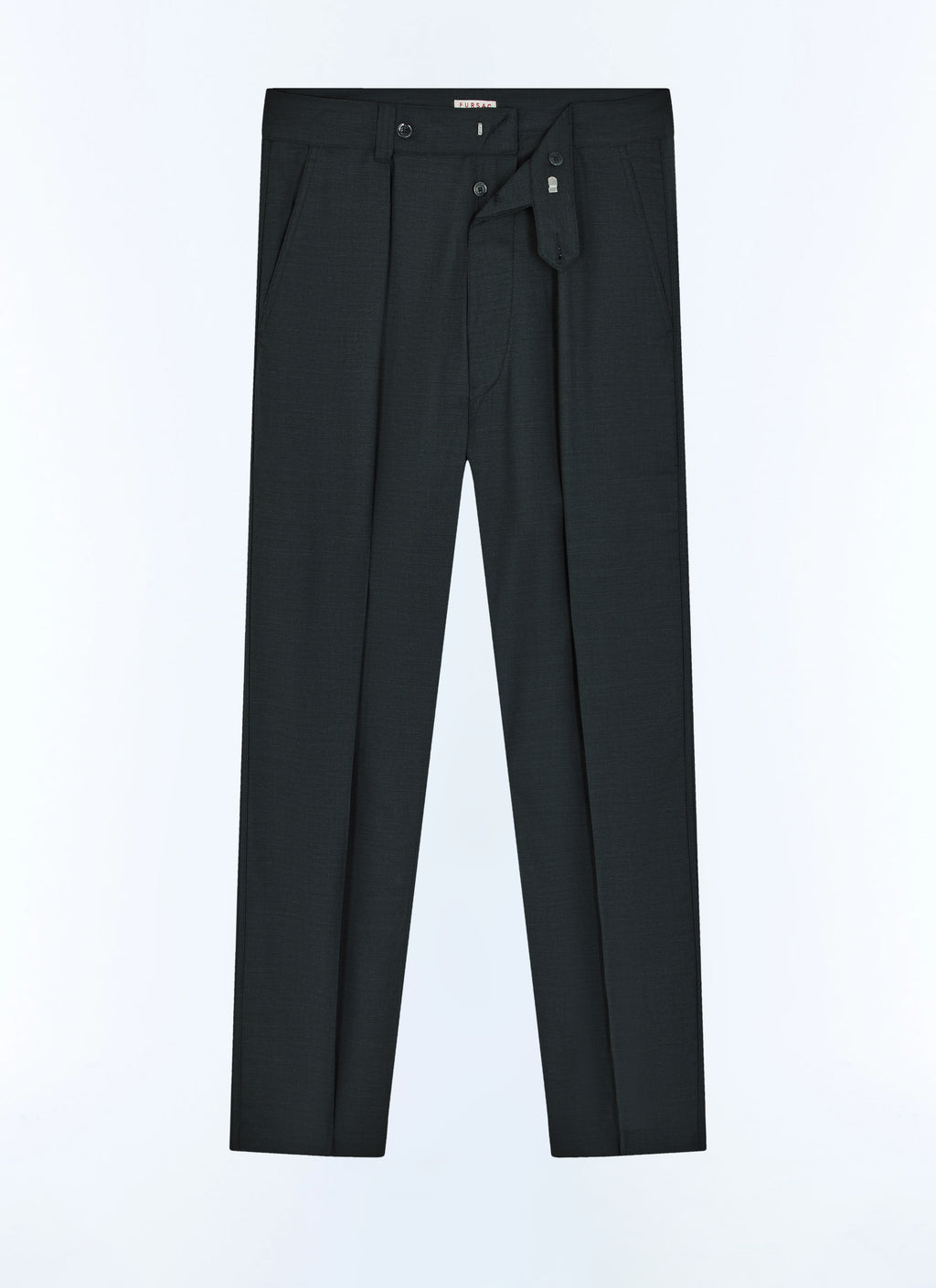 Pantalon Large À Pli En Laine - Anthracite