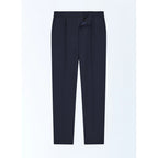 Pantalon Élastiqué En Toile De Coton - Bleu Marine