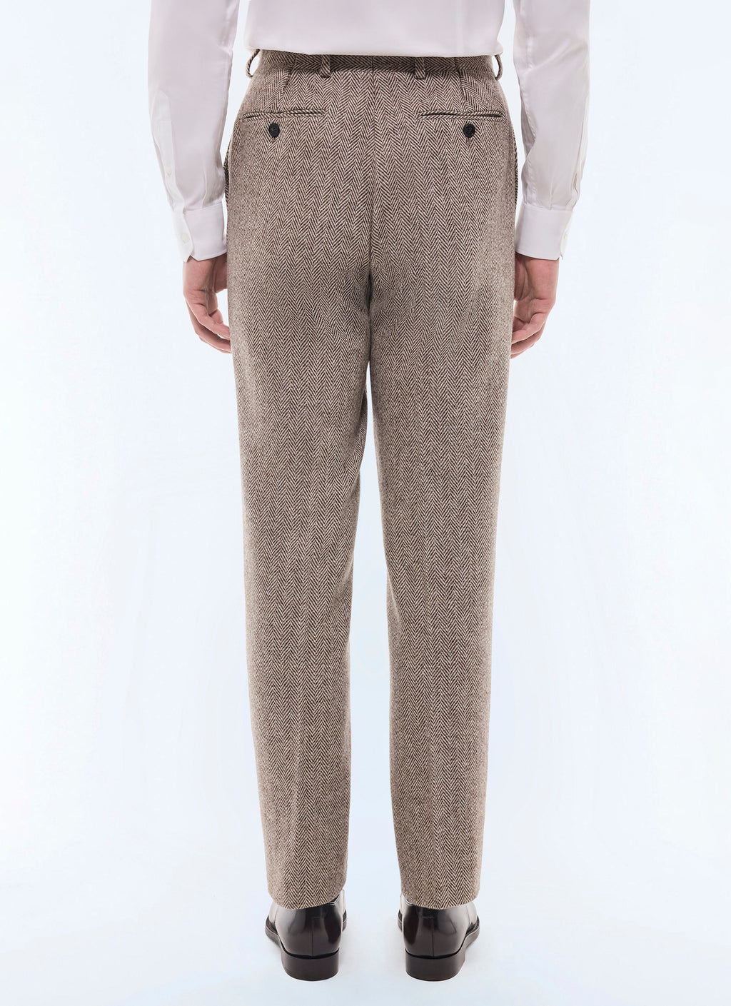 Pantalon À Plis À Chevrons - Marron