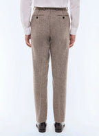Pantalon À Plis À Chevrons - Marron