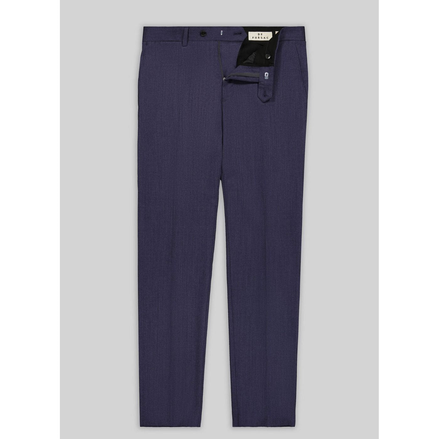Fursac - Pantalón de traje I-Travel en lona efecto "Jersey" - Carbono